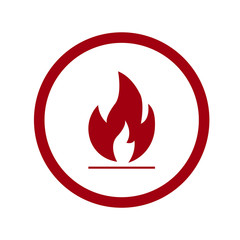 red flame icon design.flame symbol