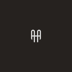 Fototapeta na wymiar Letter A,H,A logo icon template design in Vector illustration