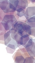 Naklejka na ściany i meble Gray translucent hexagons on white background. Vertical image orientation. 3D illustration