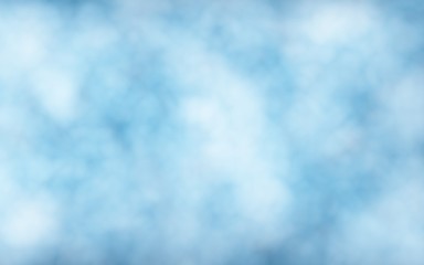 Background of abstract white color smoke isolated on blue color background. The wall of white fog. 3D illustration