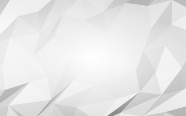 Obraz premium White abstract background. Lowpoly backdrop. Crumpled paper. 3D illustration