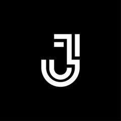 Vector Double Line Alternative Logo Letter J