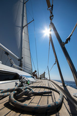 Obraz premium Sailing in the adriatic sea on Croatian coast