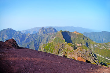 mountain landscape with blue sky