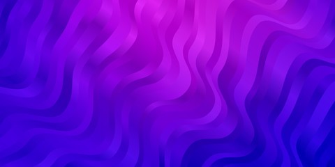 Obraz premium Light Pink, Blue vector template with curved lines. Illustration in abstract style with gradient curved. Template for cellphones.