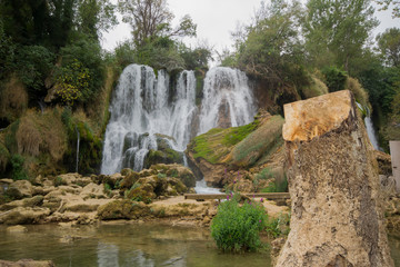 Kravica waterfall is a large tufa cascade on the Trebižat River, in the karstic heartland of Herzegovina in Bosnia and Herzegovina. is a popular swimming and picnic area.