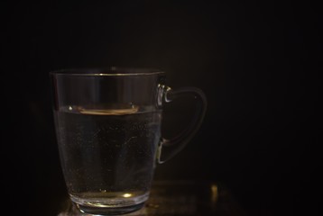 background photo A glass of water with light and shadow abstract beautiful vivid fresh thirsty clean healty refresh