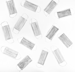 Face mask virus protection isolated on white background. Medical equipment object.