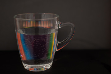 background photo A glass of water with light and shadow abstract beautiful vivid fresh thirsty clean healty refresh colorful color