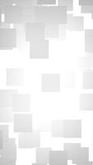 White abstract background. Misty backdrop with grey squares. 3D illustration