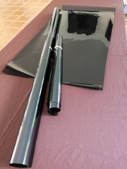 Window Films and sheets.Not yet installed on the table