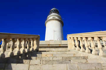 Old lighthouse under blue sky
