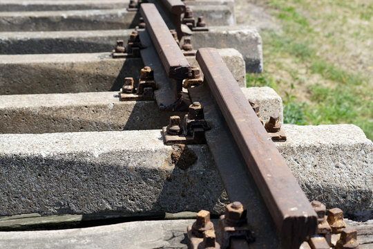 Hardened steel railroad tracks 