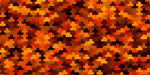 Dark Orange vector background in polygonal style. Colorful illustration with gradient rectangles and squares. Template for cellphones.