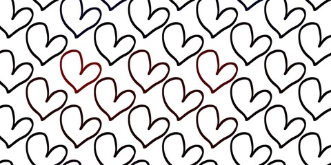 Light Red vector backdrop with sweet hearts.