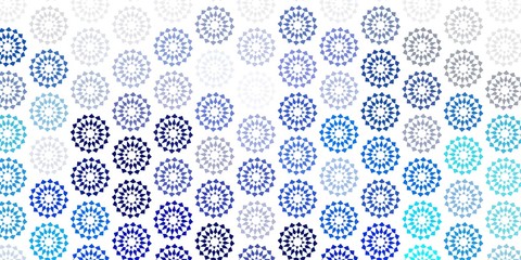 Light blue, green vector natural artwork with flowers.