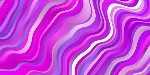 Obraz premium Light Purple, Pink vector background with bows. Colorful illustration with curved lines. Template for cellphones.