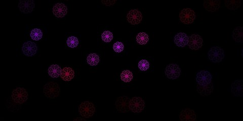 Dark Blue, Red vector background with random forms.