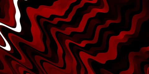 Dark Red vector backdrop with circular arc. Colorful illustration in abstract style with bent lines. Pattern for business booklets, leaflets