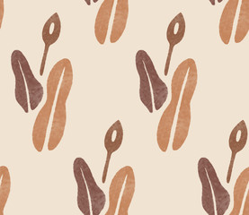 Hand-drawn seamless pattern. Modern abstract texture.