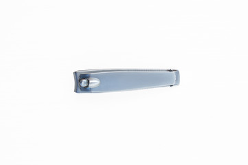 Nail clippers isolated on a white background. The view from the top.