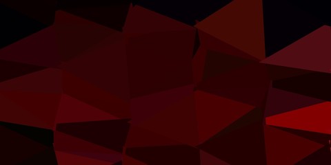 Fototapeta premium Dark orange vector poly triangle texture.