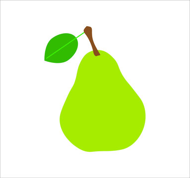 pear fruit. illustration for web and mobile design.