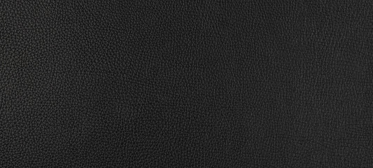 black leather background banner. texture abstract close up, surface studio photography. copy space