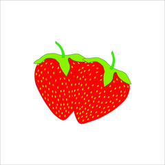 strawberry fruit. illustration for web and mobile design.