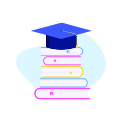 Concept for online education. E-learning, online education at home. Flat design concept of education, training and courses, learning. Vector.
