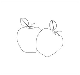 apple fruit. illustration for web and mobile design.