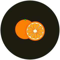 Orange fruit. illustration for web and mobile design.
