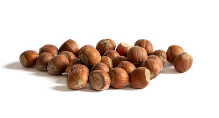 Group of hazelnuts