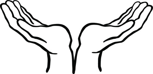 hands in the form of a man