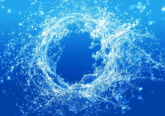 抽象的な水しぶきの輪