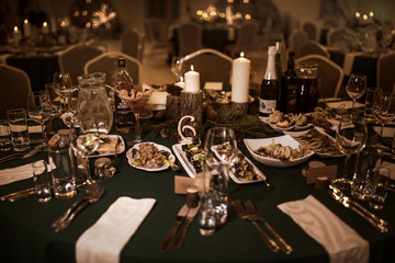 Fototapeta na wymiar Wedding Party Luxury Table Decor Wedding decor, interior, Festive .