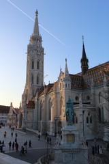 Fototapeta na wymiar BUDAPEST, HUNGARY - January 23,2020: Matthias church in Budapest, Hungary