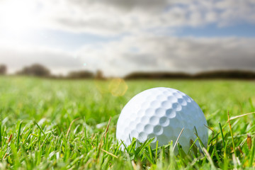 golfing ball on green