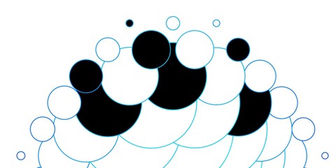 Dark BLUE vector layout with circles. Abstract illustration with colorful spots in nature style. Pattern for business ads.