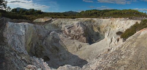 Crater Anga Whanariki in Wai-o-Tapu Thermal Wonderland,Waikato Region on North Island of New Zealand
