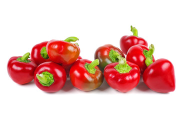 Pile of red sweet peppers