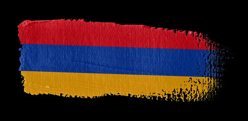 brush stroke on canvas Armenia flag