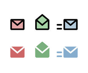 メールのアイコン 既読 未読 送信 受信 イラスト Wall Mural Yugoro