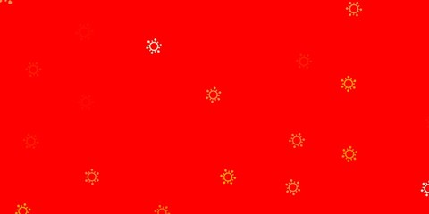 Light red vector backdrop with virus symbols.