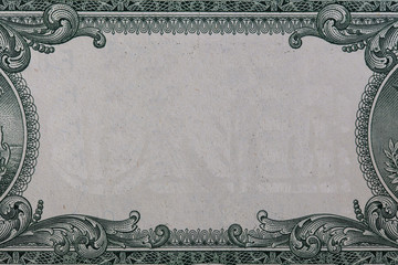 U.S. dollar border with empty middle area