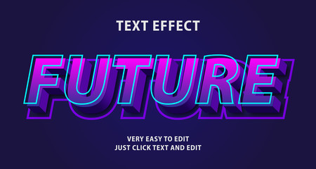Future text effect, editable text
