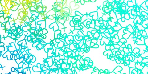 Light Green vector texture with women's rights symbols.