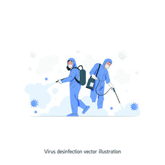 Virus desinfection vector illustration. Ui/Ux. Premium quality.