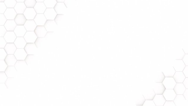 Minimal geometric hexagon background for logo packshot
