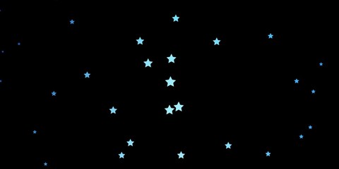 Dark BLUE vector texture with beautiful stars. Blur decorative design in simple style with stars. Best design for your ad, poster, banner.